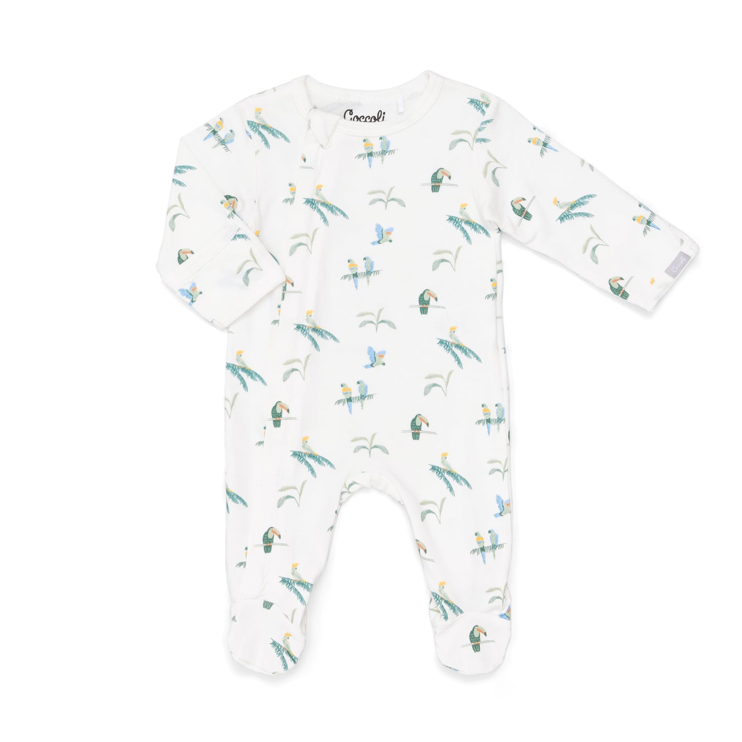 Coccoli - Long Sleeve Modal Zipper Footie - 1M