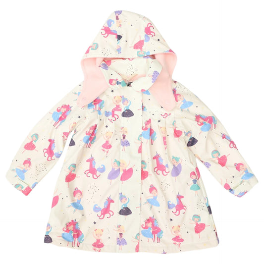Korango Dancing Unicorn Raincoat Cream