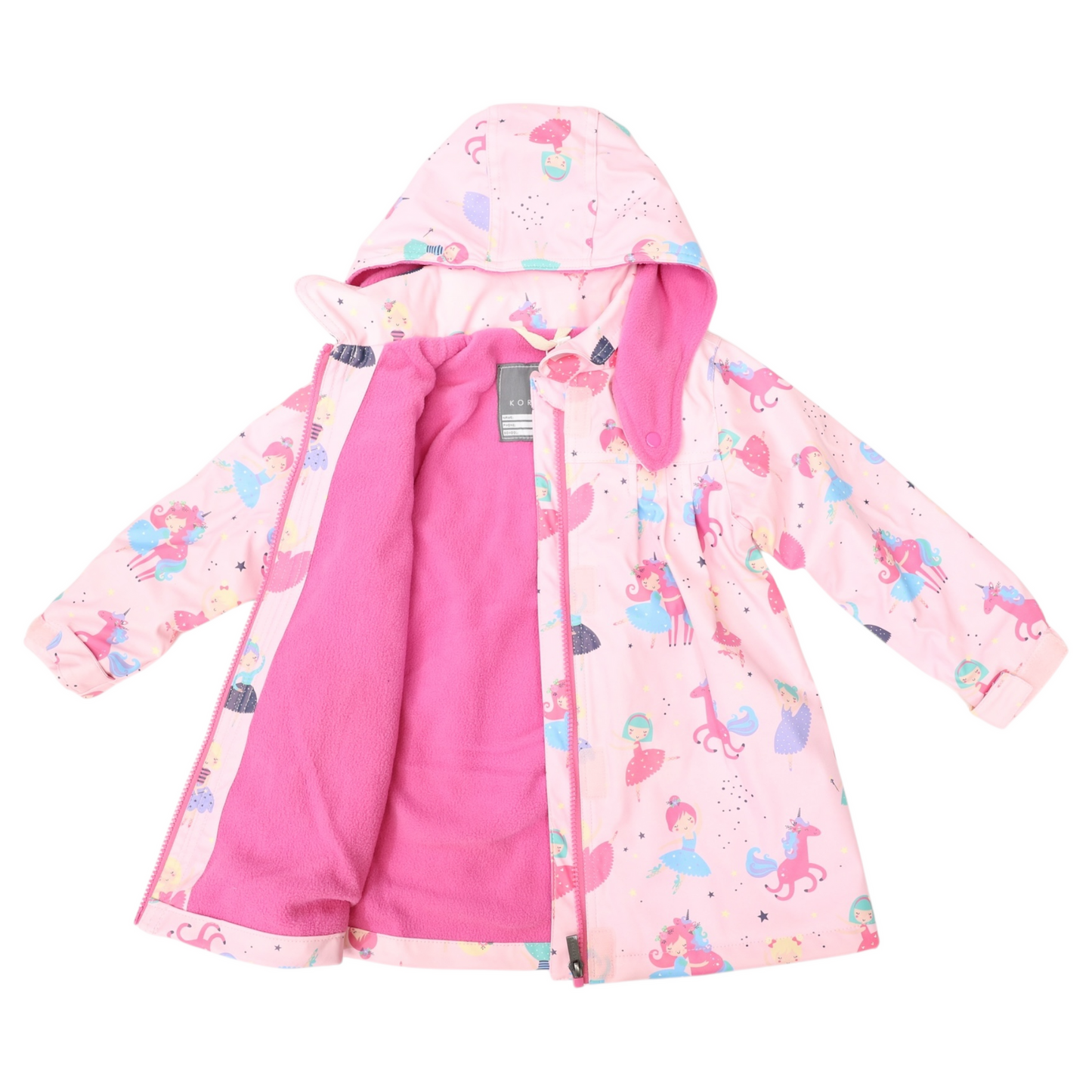 Korango Dancing Unicorn Raincoat Pink