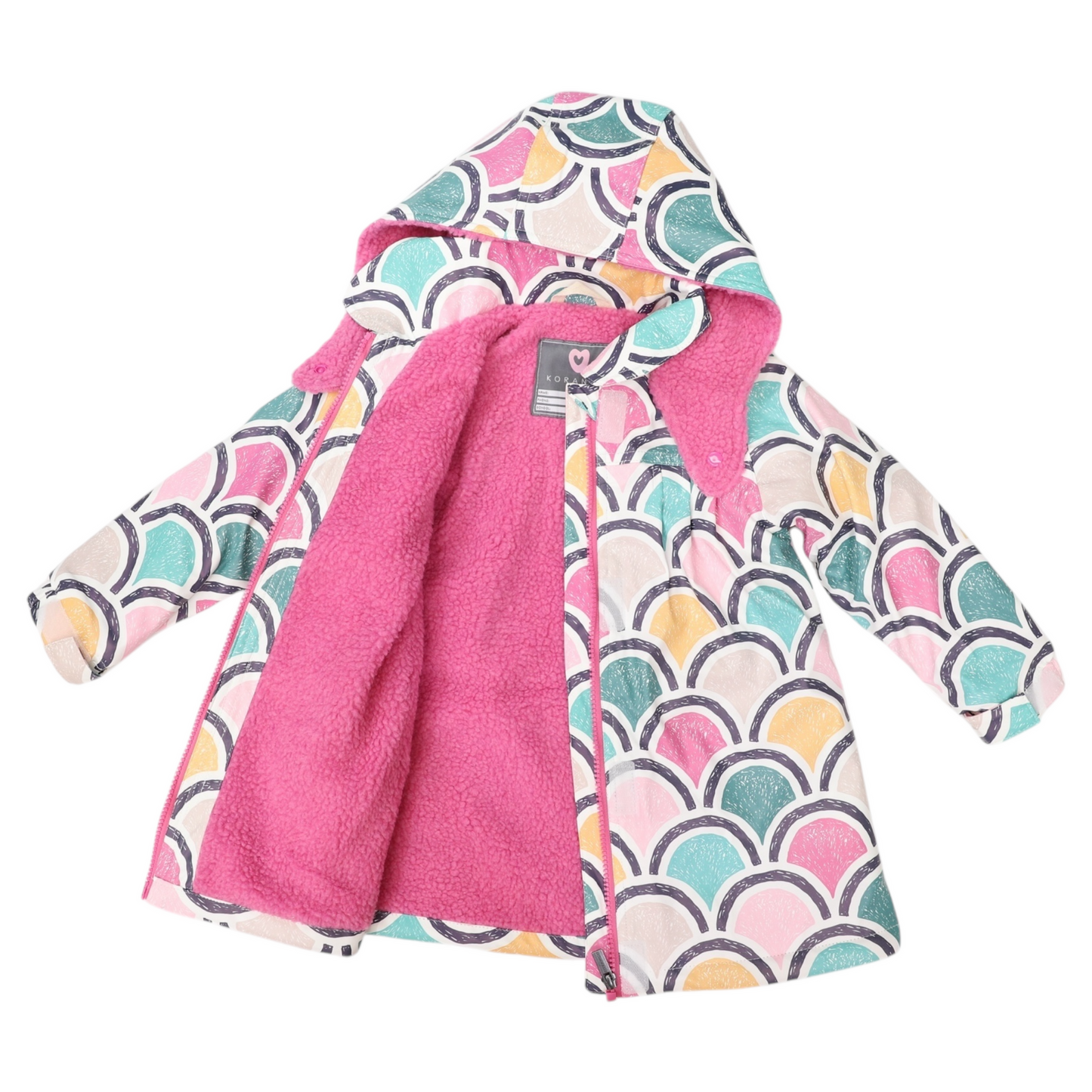 Korango Arch Print Lined Raincoat Green