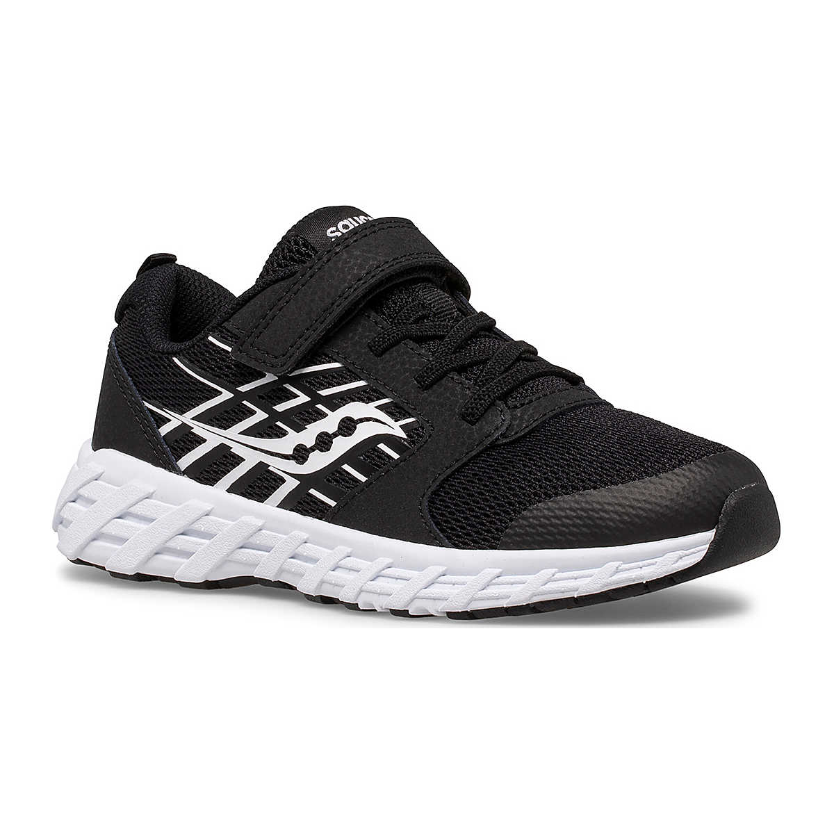 Saucony - Big Kid's Wind 2.0 A/C Sneaker - Black/White