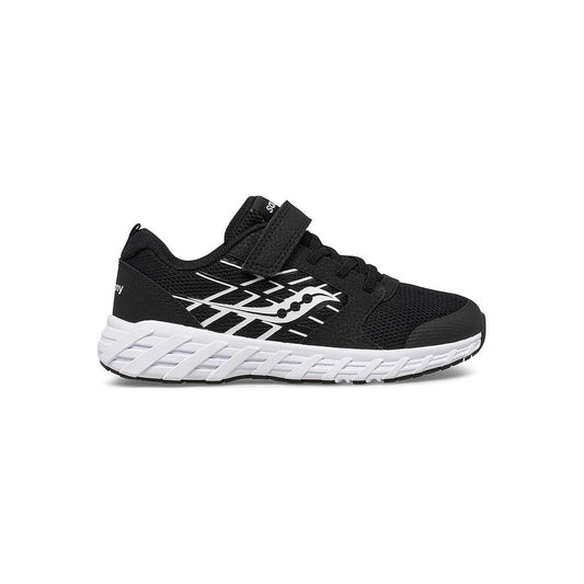 Saucony - Big Kid's Wind 2.0 A/C Sneaker - Black/White