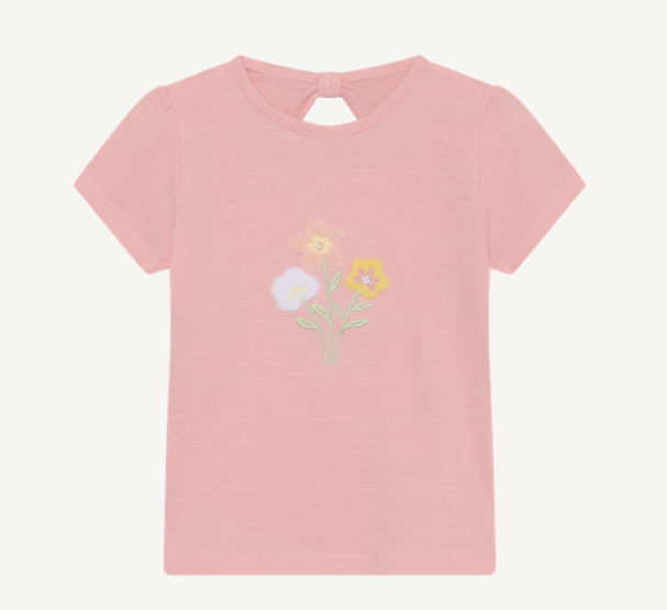 Minymo - Tufted Graphic Waffle Knit T-Shirt - 5Y