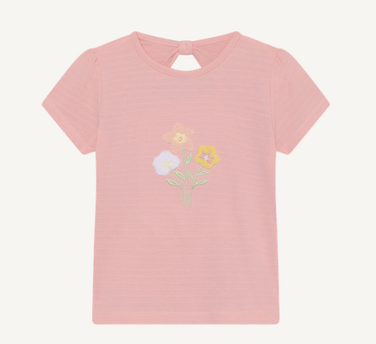 Minymo - Tufted Graphic Waffle Knit T-Shirt - 5Y