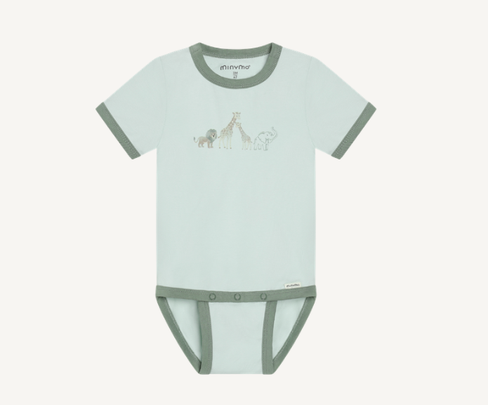Minymo - Safari Friends Short Sleeve Bodysuit