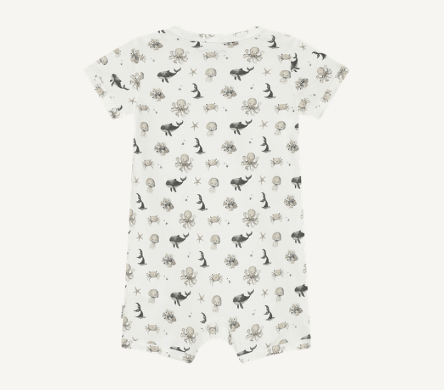 Minymo - All Over Ocean Pals Short Sleeve Romper