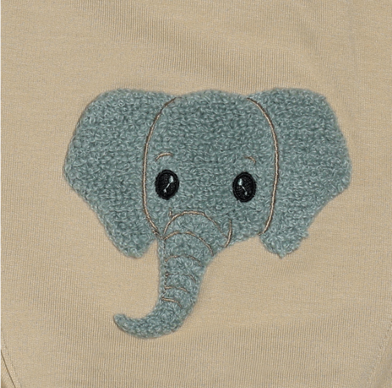 Minymo - Tufted Graphic Cotton Infant Joggers