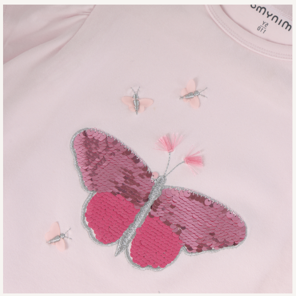 Minymo - Sequined Graphic T-Shirt - 5Y