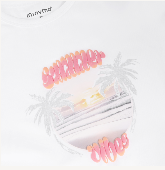 Minymo - Summer Vibes Graphic T-shirt - 5Y