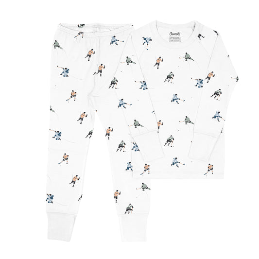 Coccoli Modal Long Sleeve Pyjama - Hockey Players - 3Y