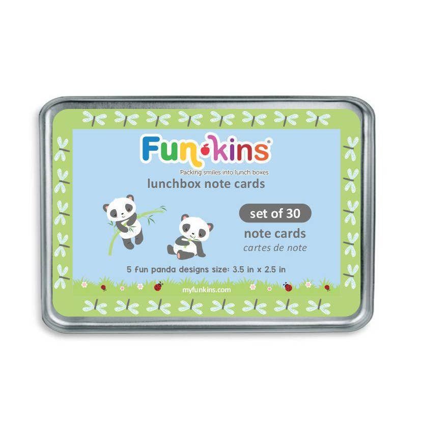 My Funkins - Lunchbox Note Cards for Kids - Pandas