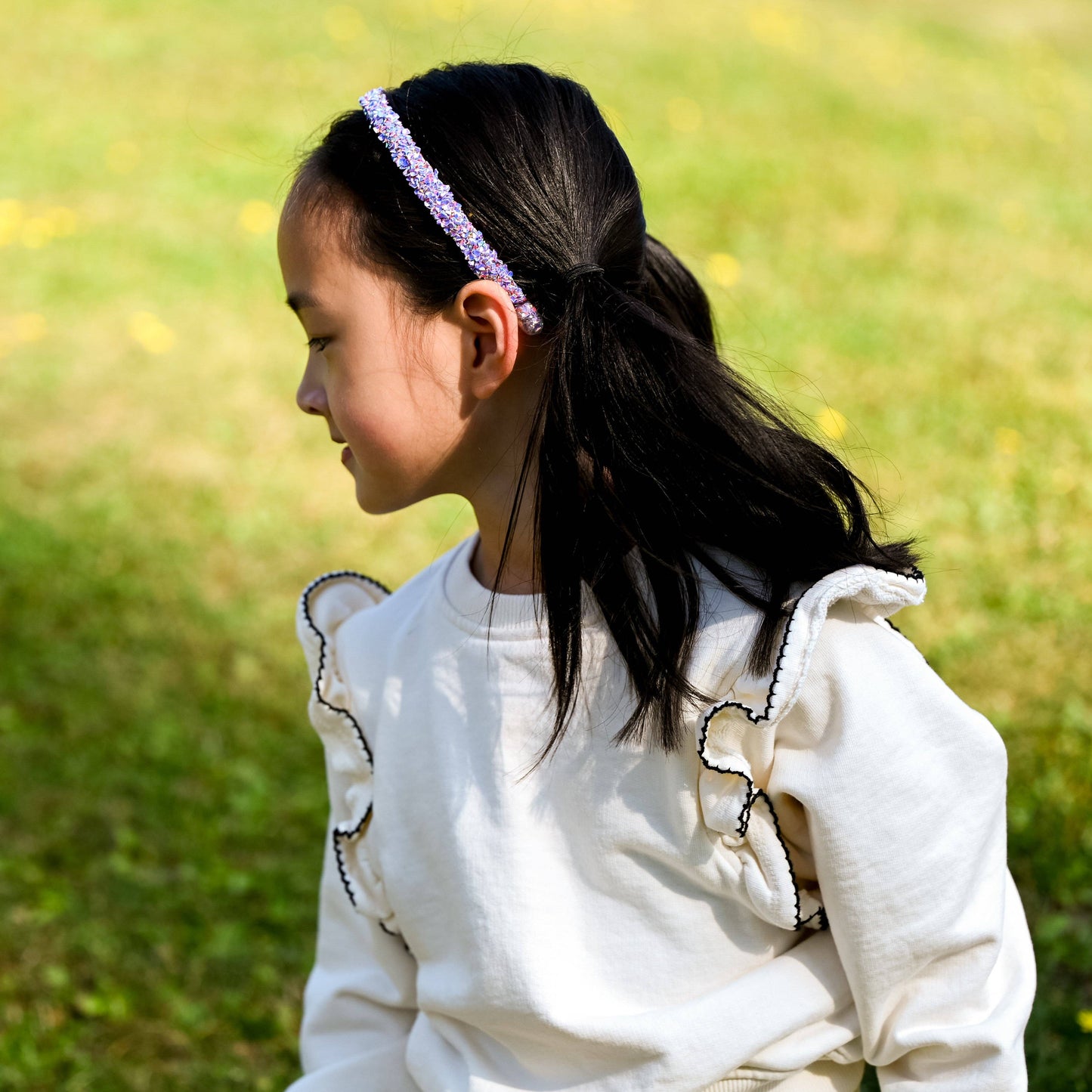 Frog Sac - Thin Sequin Headband - Non Slip Hair Accessories for Kids
