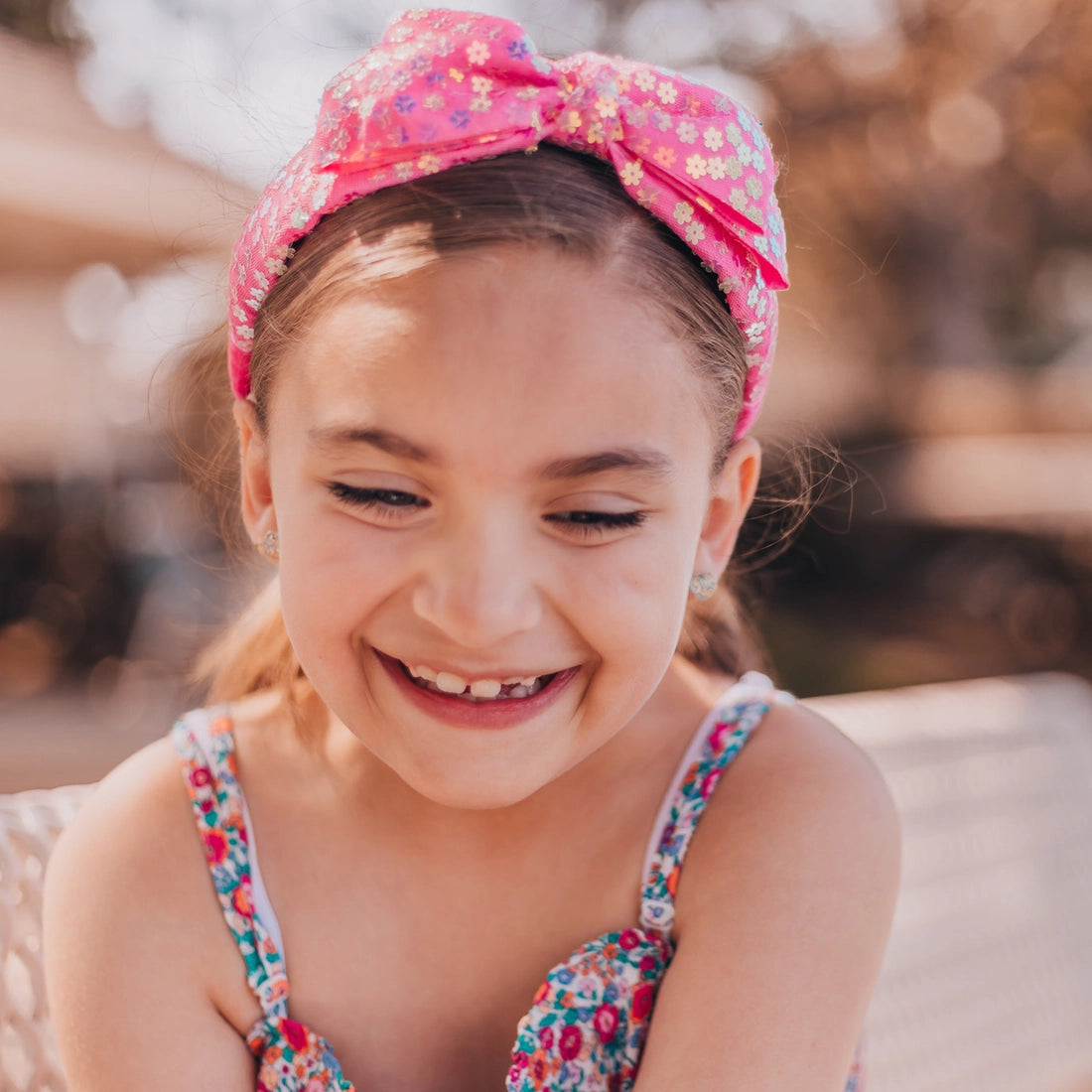 Frog Sac - Big Bow Headband - Double Layer Sequin