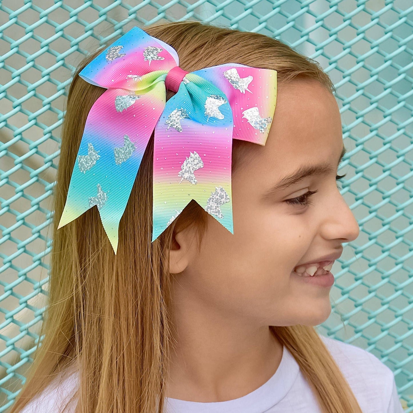 Frog Sac - Large Unicorn Glitter Hair Bows