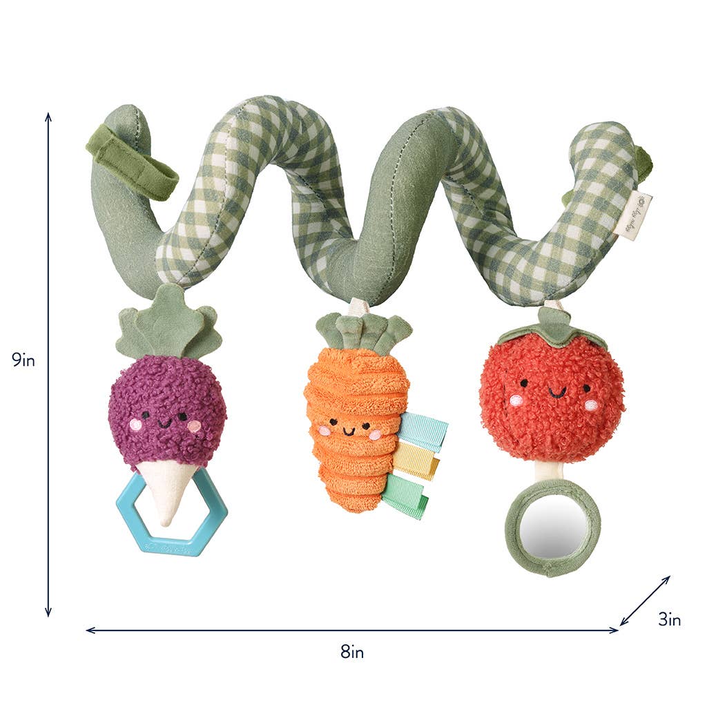 Itzy Ritzy - Itzy Bitzy Spiral Car Seat Activity Toy: Veggie