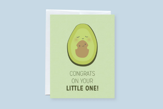 Craftedvan - Congrats On Your Little One (Avocado) Card