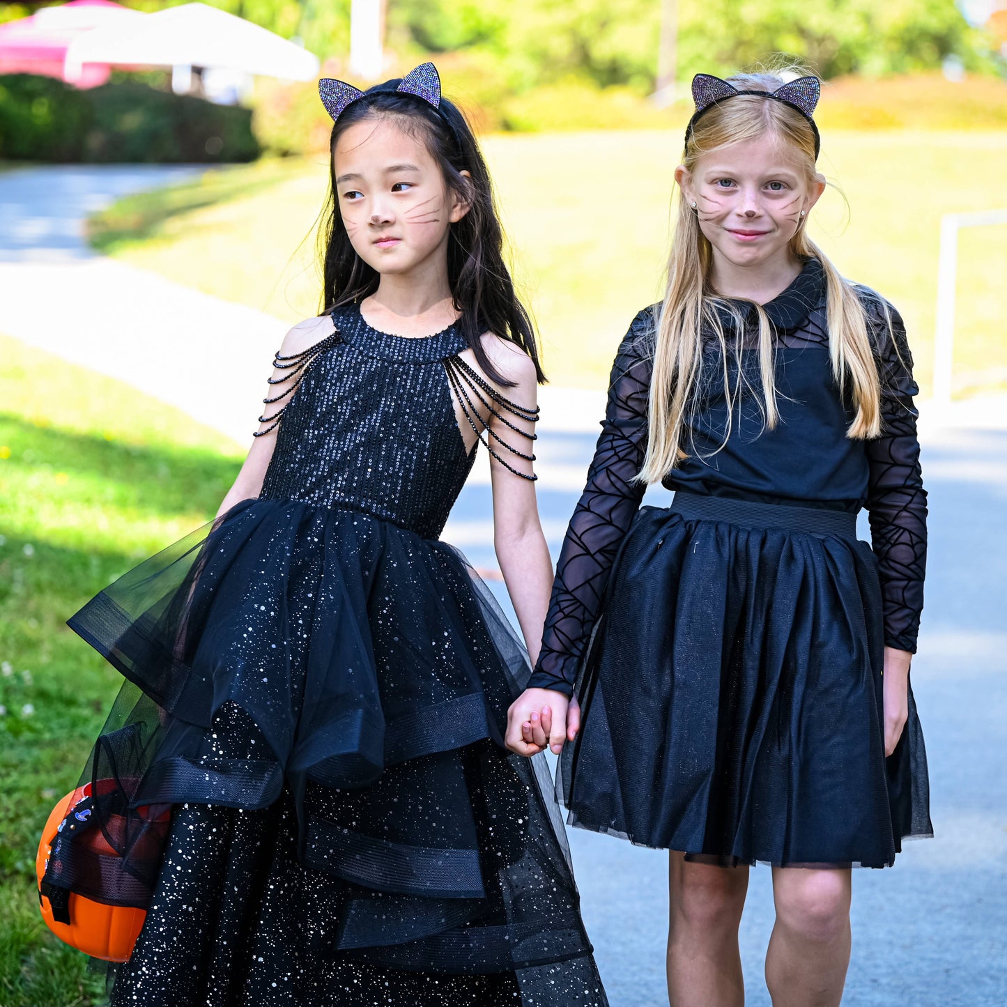 Frog Sac - Cat Ears Headband - Kids Dual Sided Rhinestone Hairband