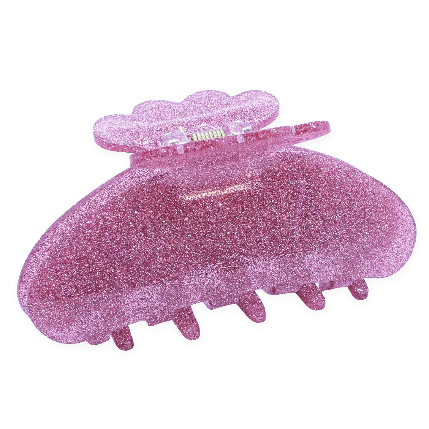Frog Sac - Medium Round Glitter Hair Claw Clip