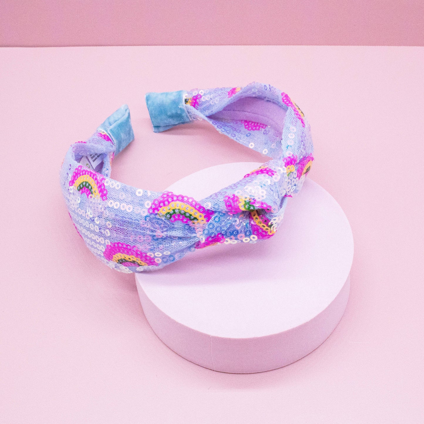 Frog Sac - Kids Sequin Knot Headband - Rainbow