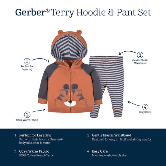 Gerber - 2-Piece Tiger Hoodie & Joggers Set