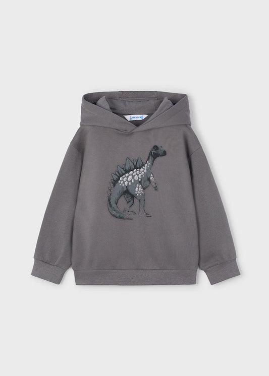 Mayoral Boy Printed Sweatshirt Stegosaurus Dinosaur - Grey