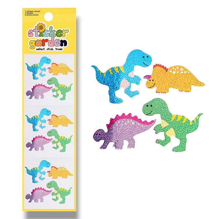 Sticker Garden - Glitter Dinosaurs Stickers for Kids