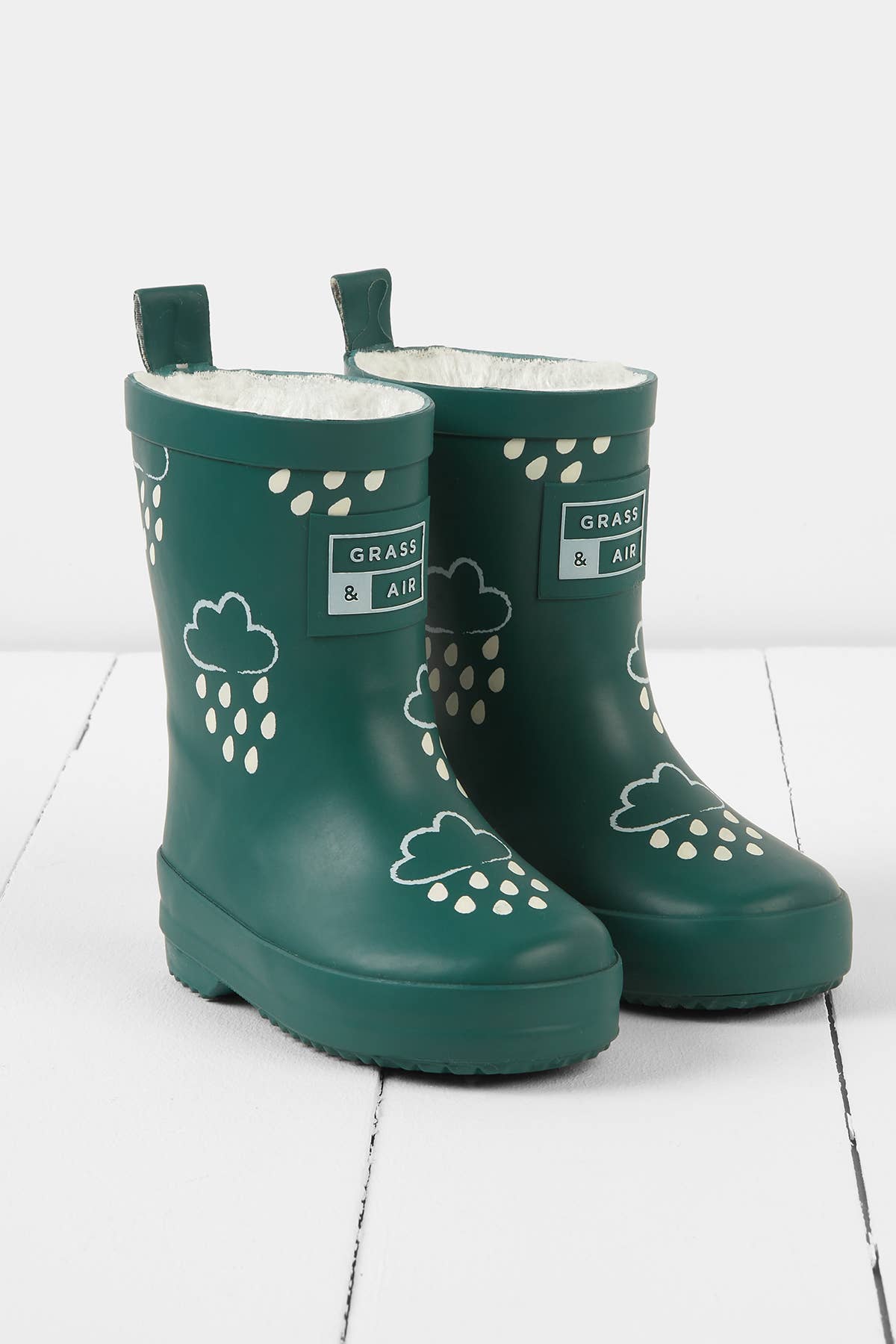 Grass & Air - Ochre Colour-Changing Kids Winter Wellies