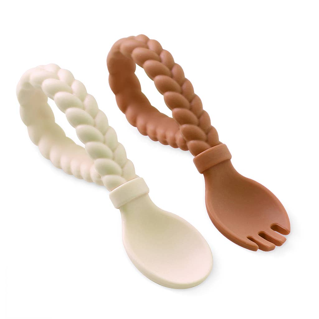 Itzy Ritzy - Sweetie Spoons Spoon + Fork Set: Pink