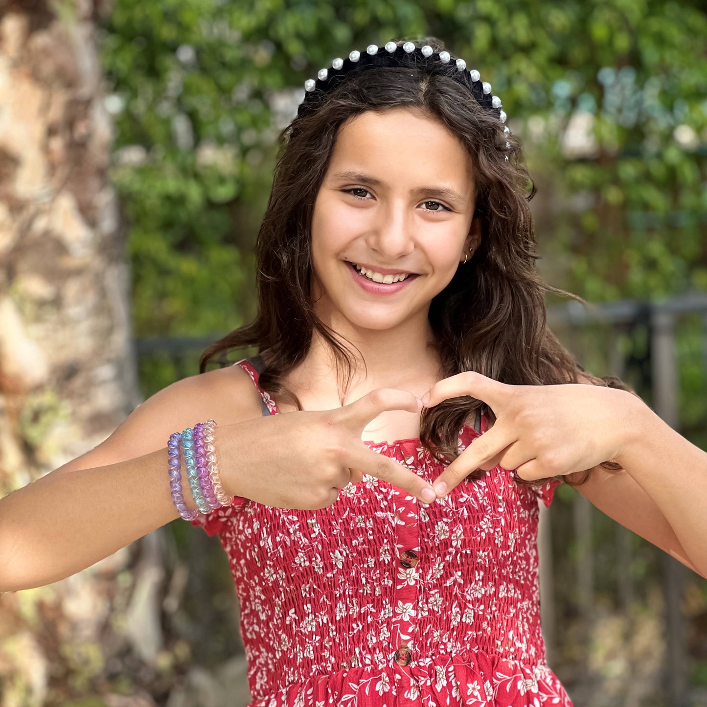 Frog Sac - Black Velvet Wrapped Pearl Headband