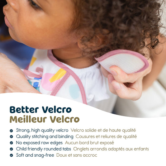 TINY TWINKLE - Mess-proof Easy Bib Ruffle - Pink Check (6 - 36 Months)