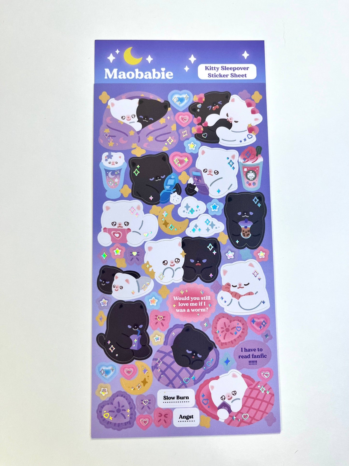 Maobabie - Sticker Sheet - Kitty Sleepover