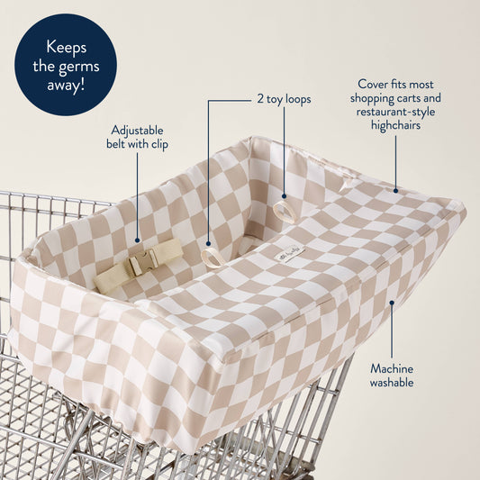 Itzy Ritzy -  Checkerboard Itzy Shopping Cart Cover