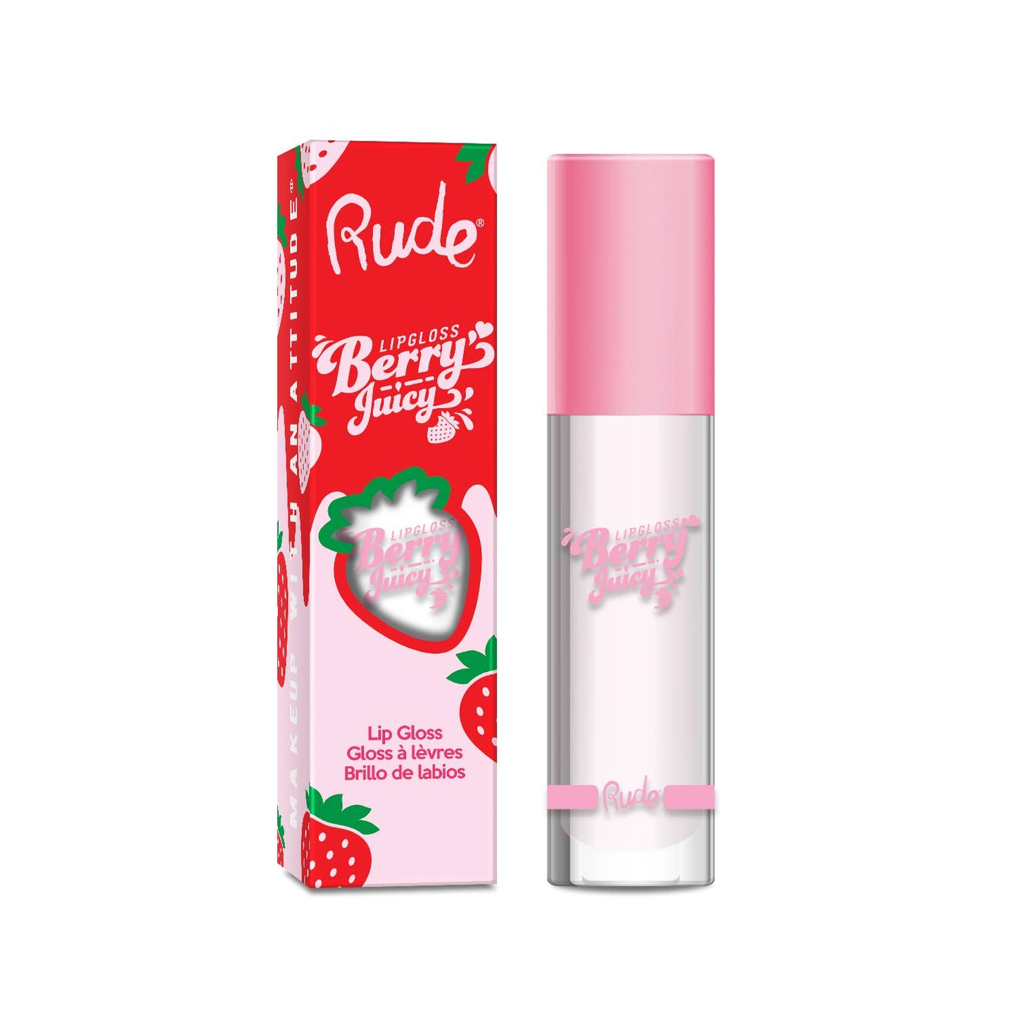 Rude Cosmetics - Berry Juicy Lip Gloss Pink