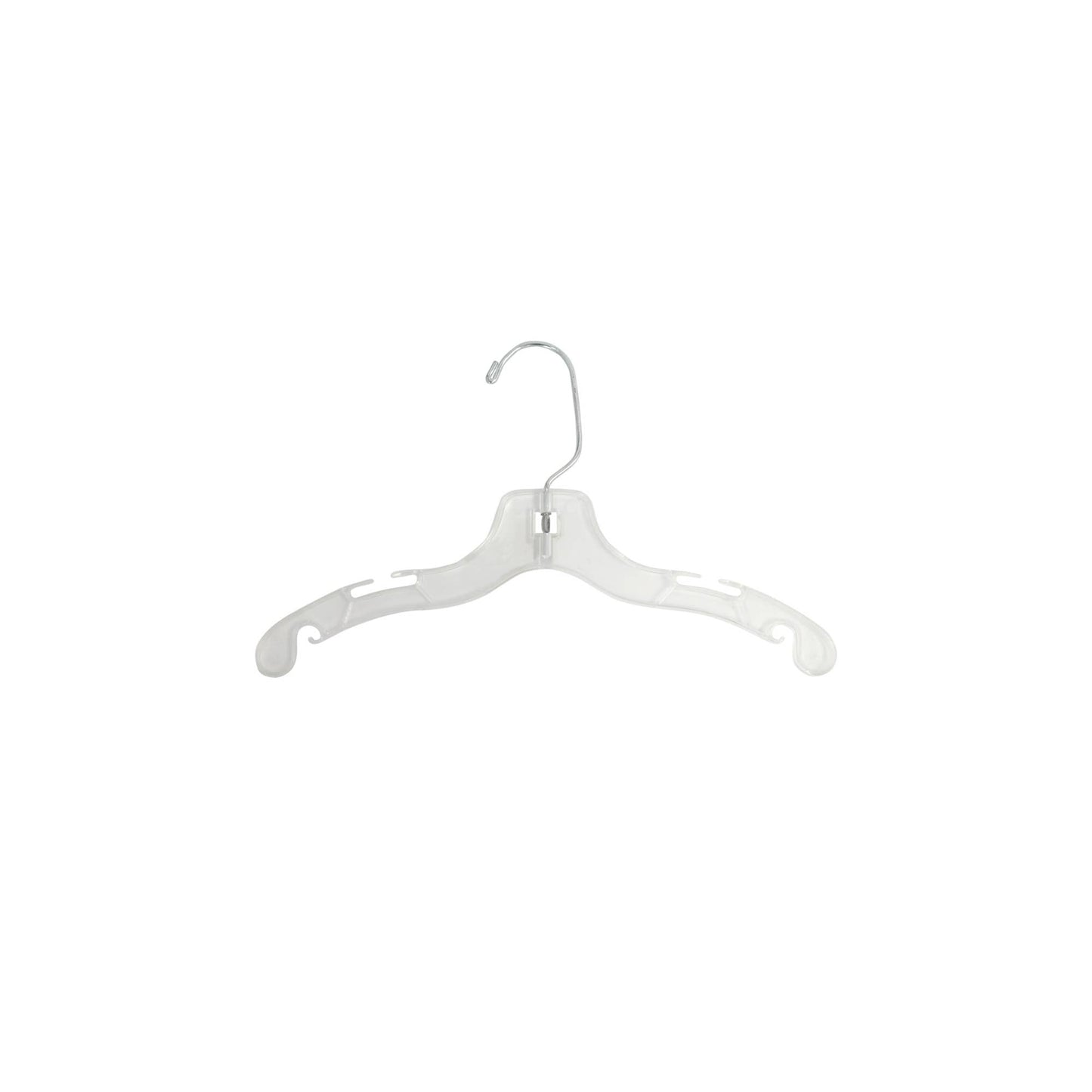 Suburban Sales - Plastic Clothes Top Hanger (100 count): Clear / 12" Childrens' Top Hanger