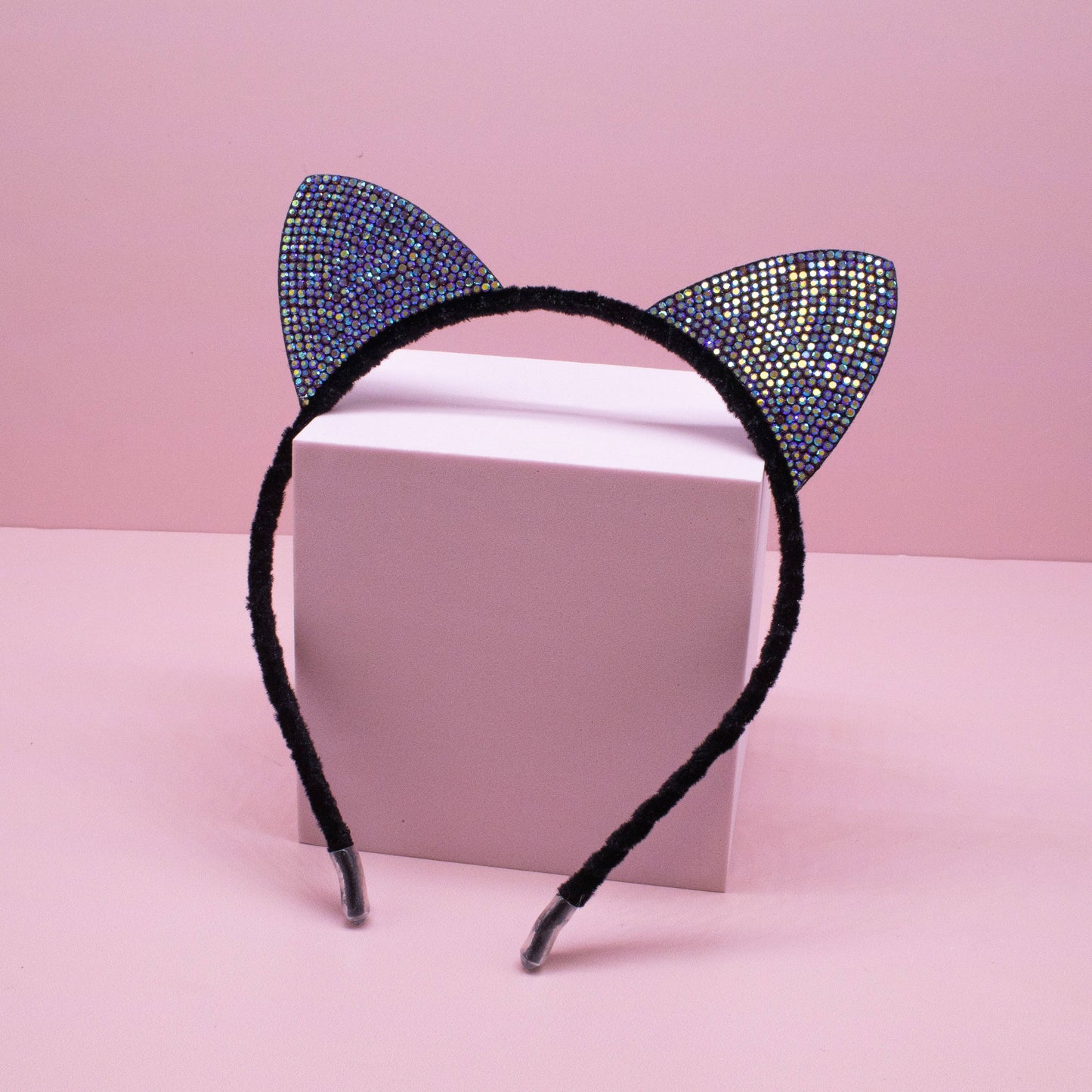 Frog Sac - Cat Ears Headband - Kids Dual Sided Rhinestone Hairband