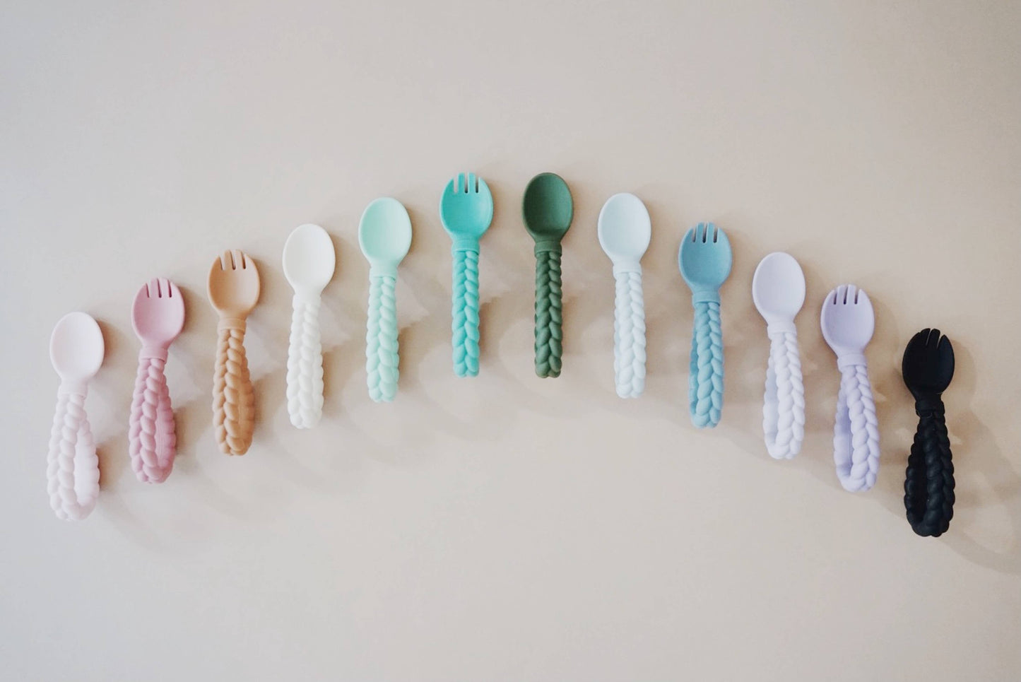 Itzy Ritzy - Sweetie Spoon + Fork Set: Buttercream + Toffee