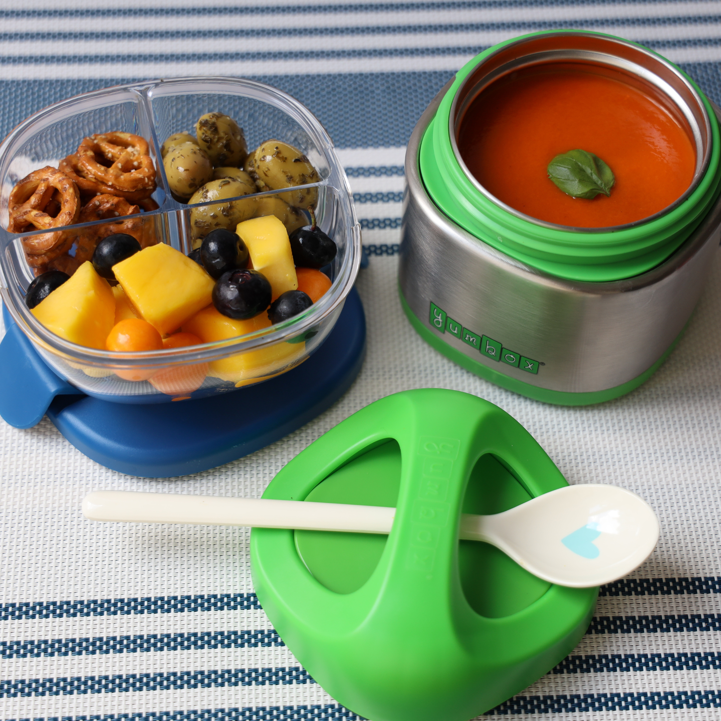Yumbox - Yumbox Cubi Thermal Food Jar for Kids - Easy Carry and Open Lid 10 oz  - Apple Green