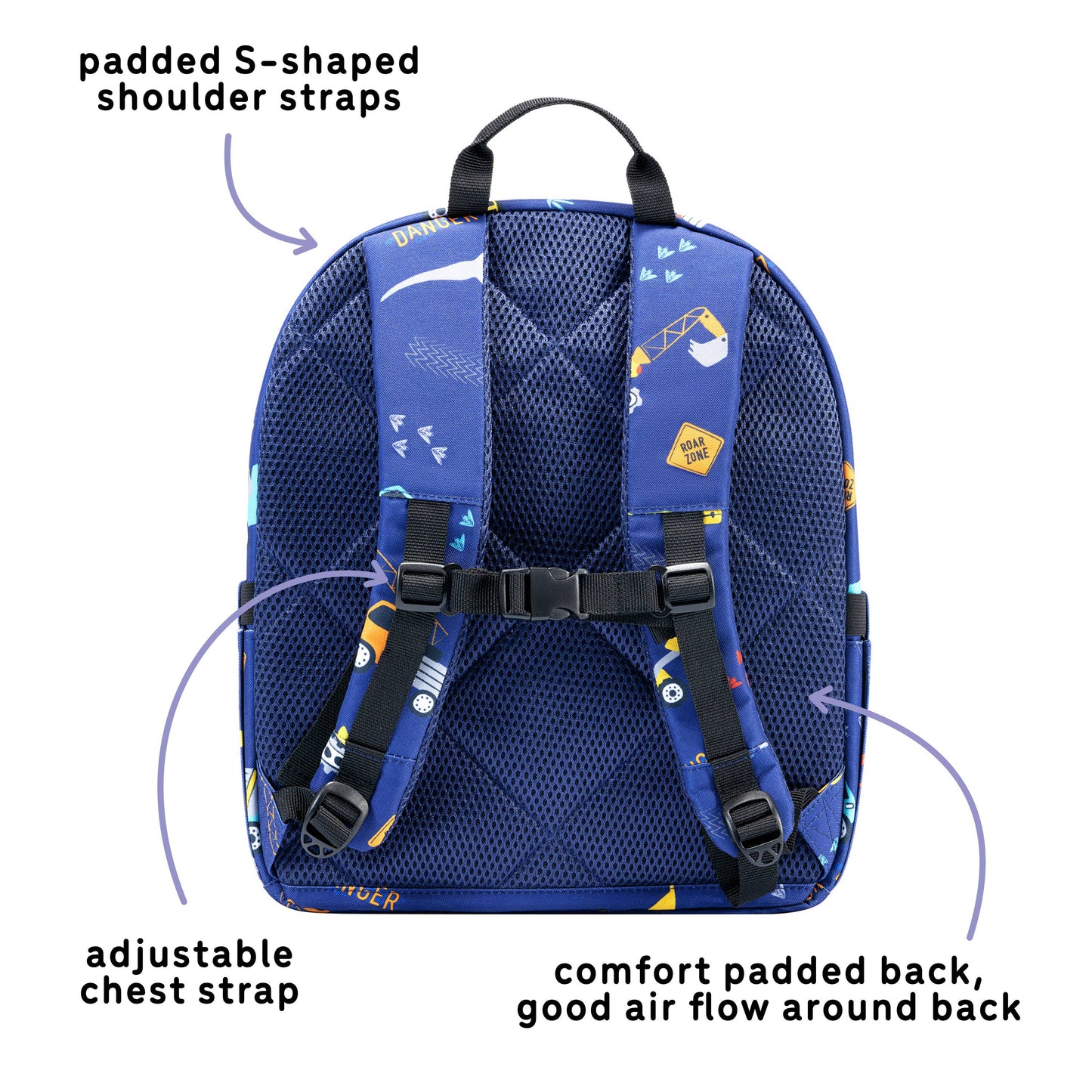 uninni - Ethan Backpack - Blue Dinosaur