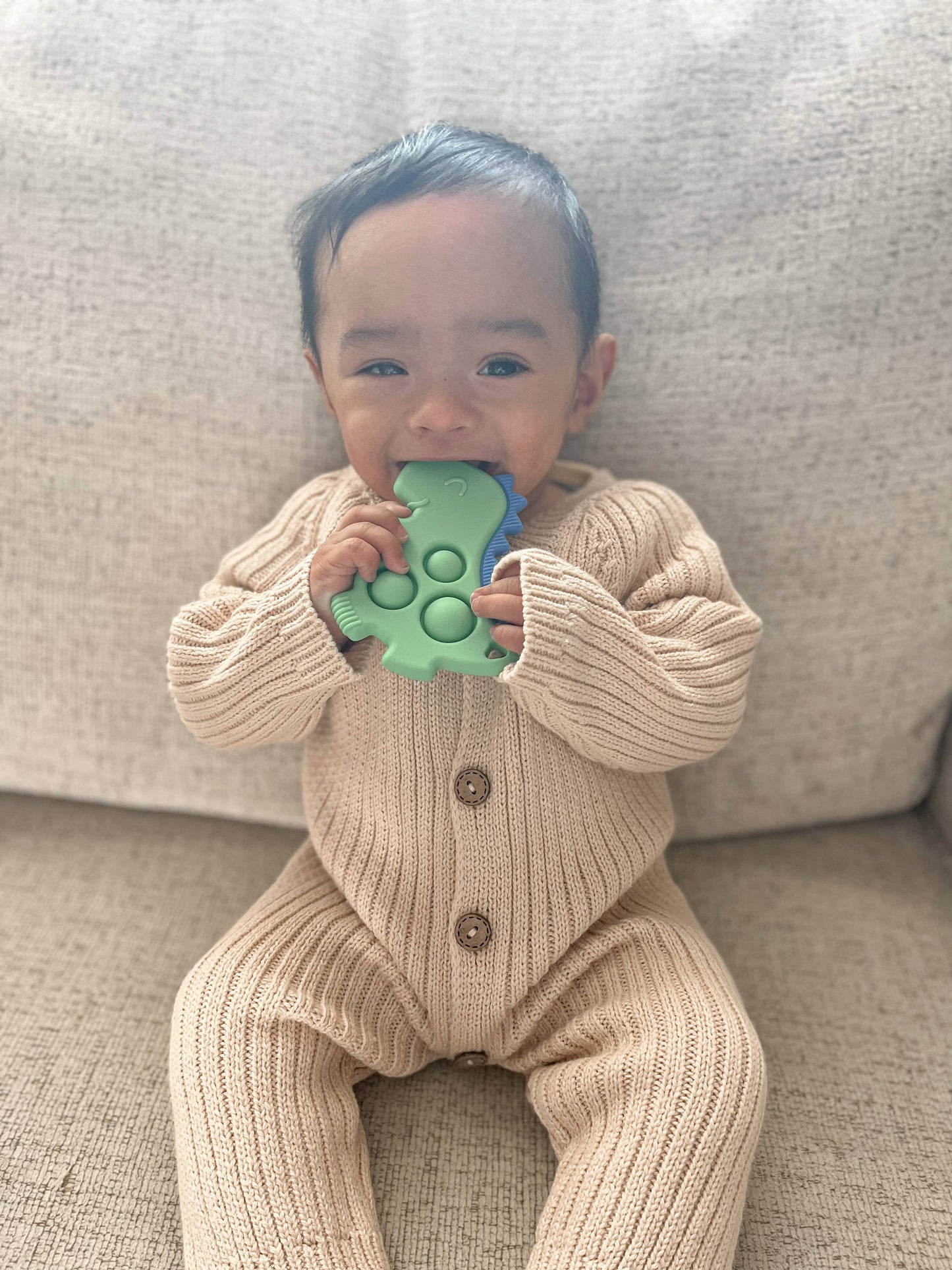 Itzy Ritzy - Itzy Pop Sensory Popper Toy: Green Dino