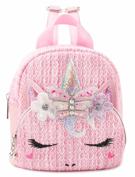 OMG Accessories - Miss Gwen Unicorn Tweed Micro Mini Backpack