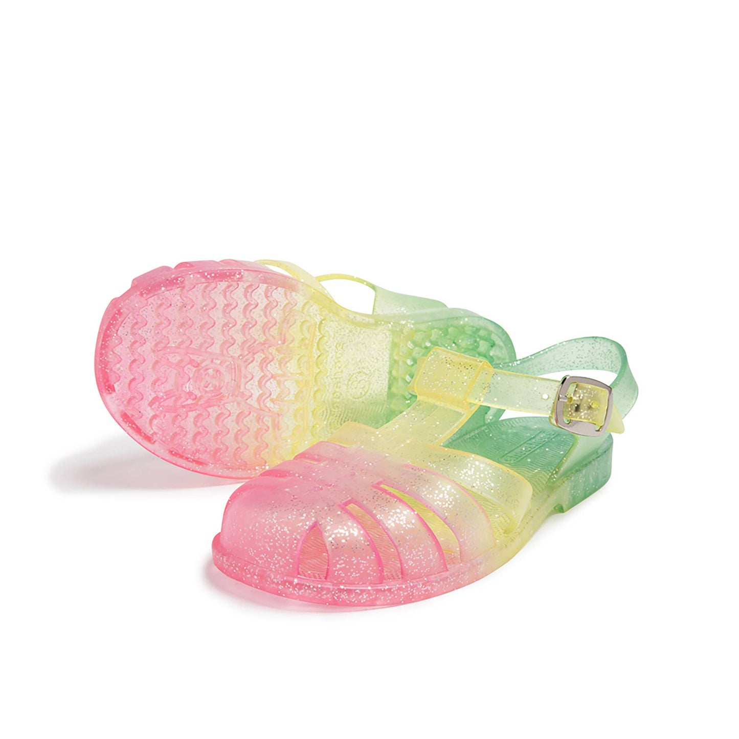 Shooshoos Jelly Sandal : Rainbow Glitter