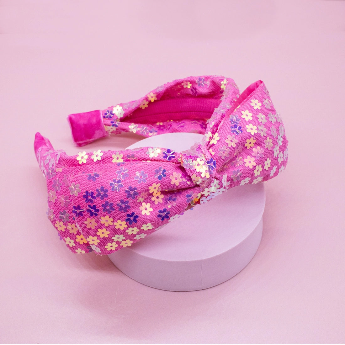 Frog Sac - Big Bow Headband - Double Layer Sequin