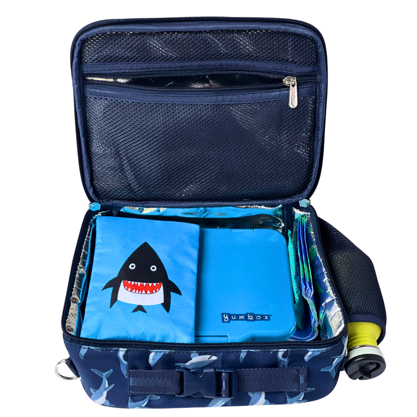 Yumbox - Yumbox Kids Lunch Bag – Shark Print, Insulated, 3-Way Carry