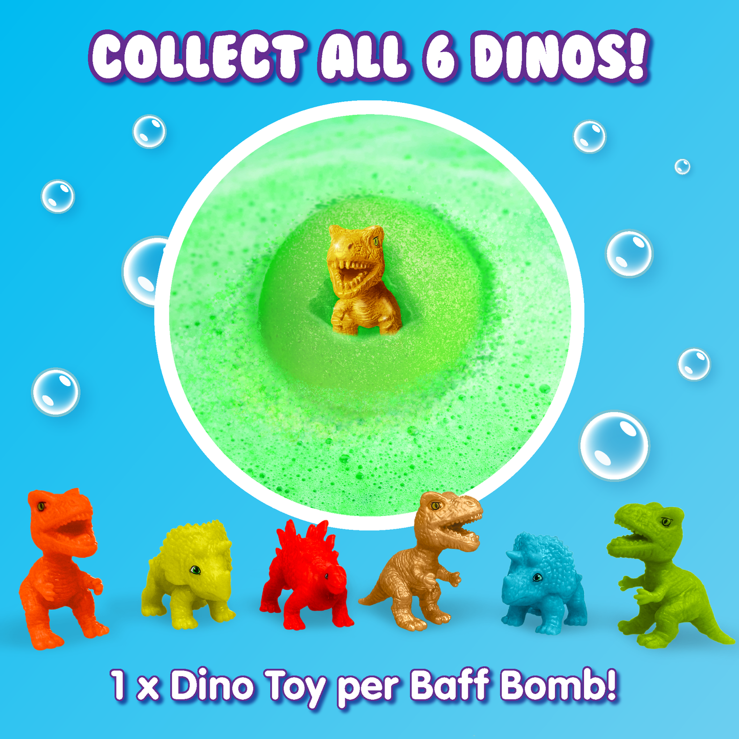 Zimpli Kids - Zimpli 6x Baff Bombz Dino Surprise Collectible Bath Bomb Toy
