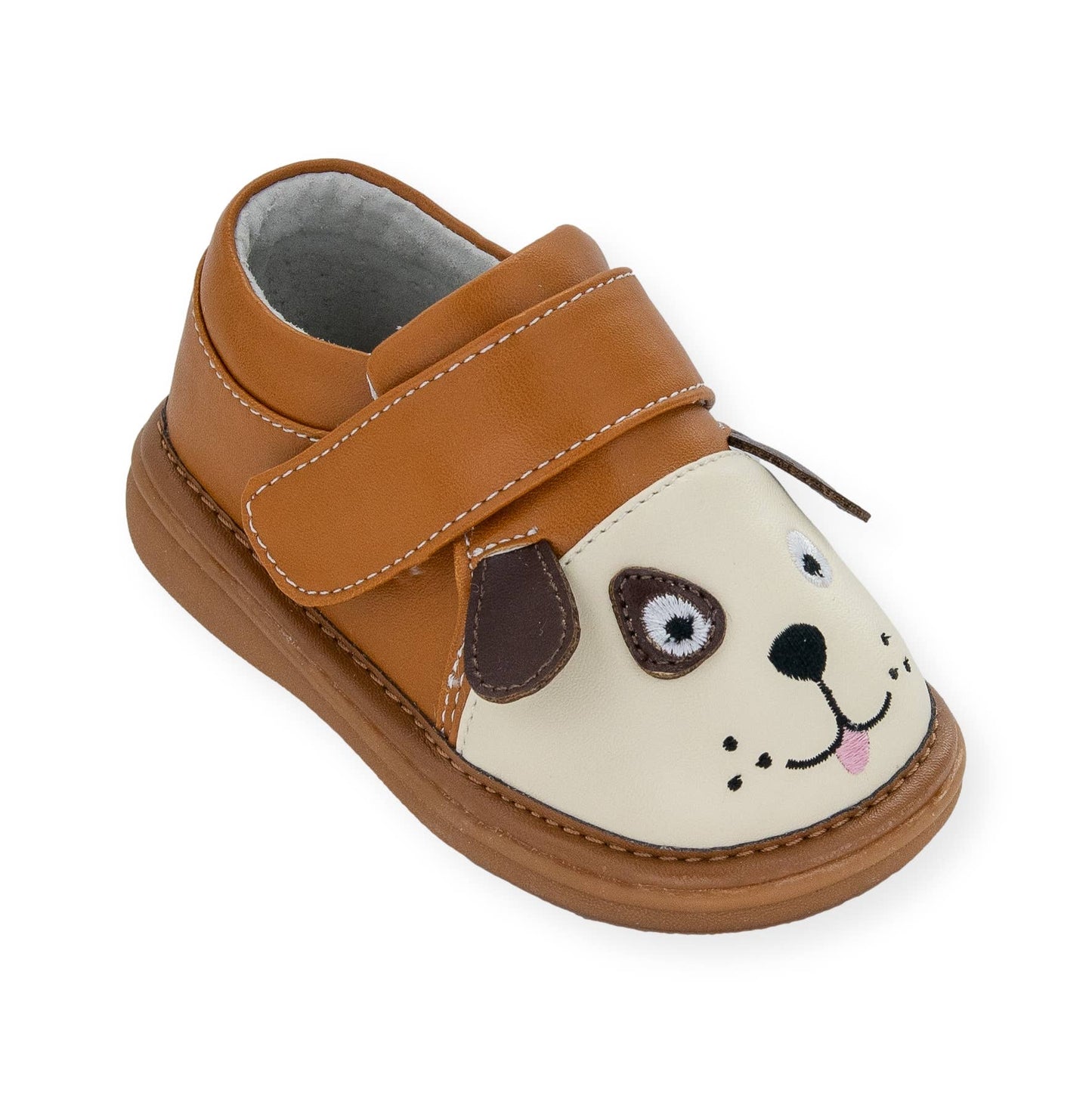 Wee Squeak Fetch the Dog Brown Shoes