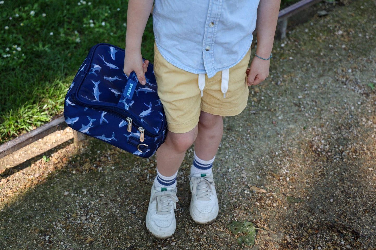 Yumbox - Yumbox Kids Lunch Bag – Shark Print, Insulated, 3-Way Carry