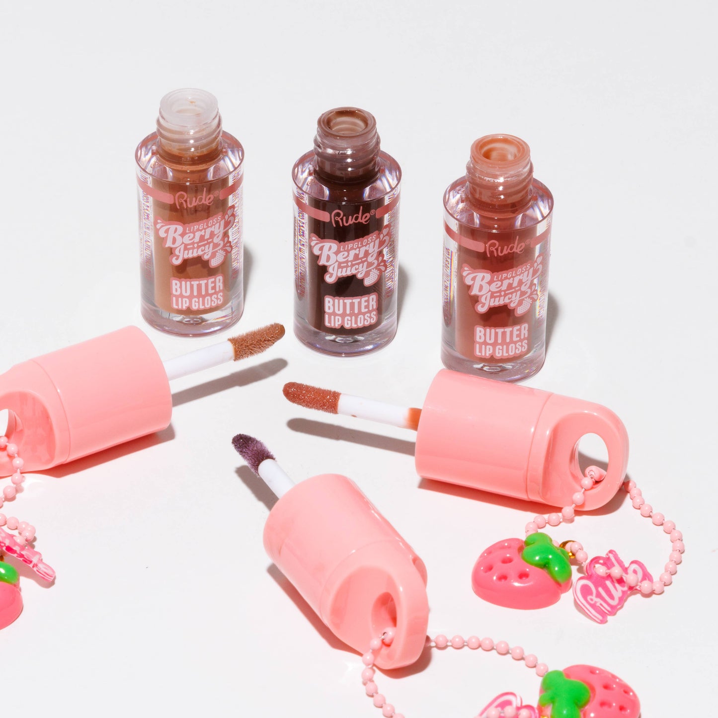 Rude Cosmetics - Berry Juicy Butter Lip Gloss Keychain