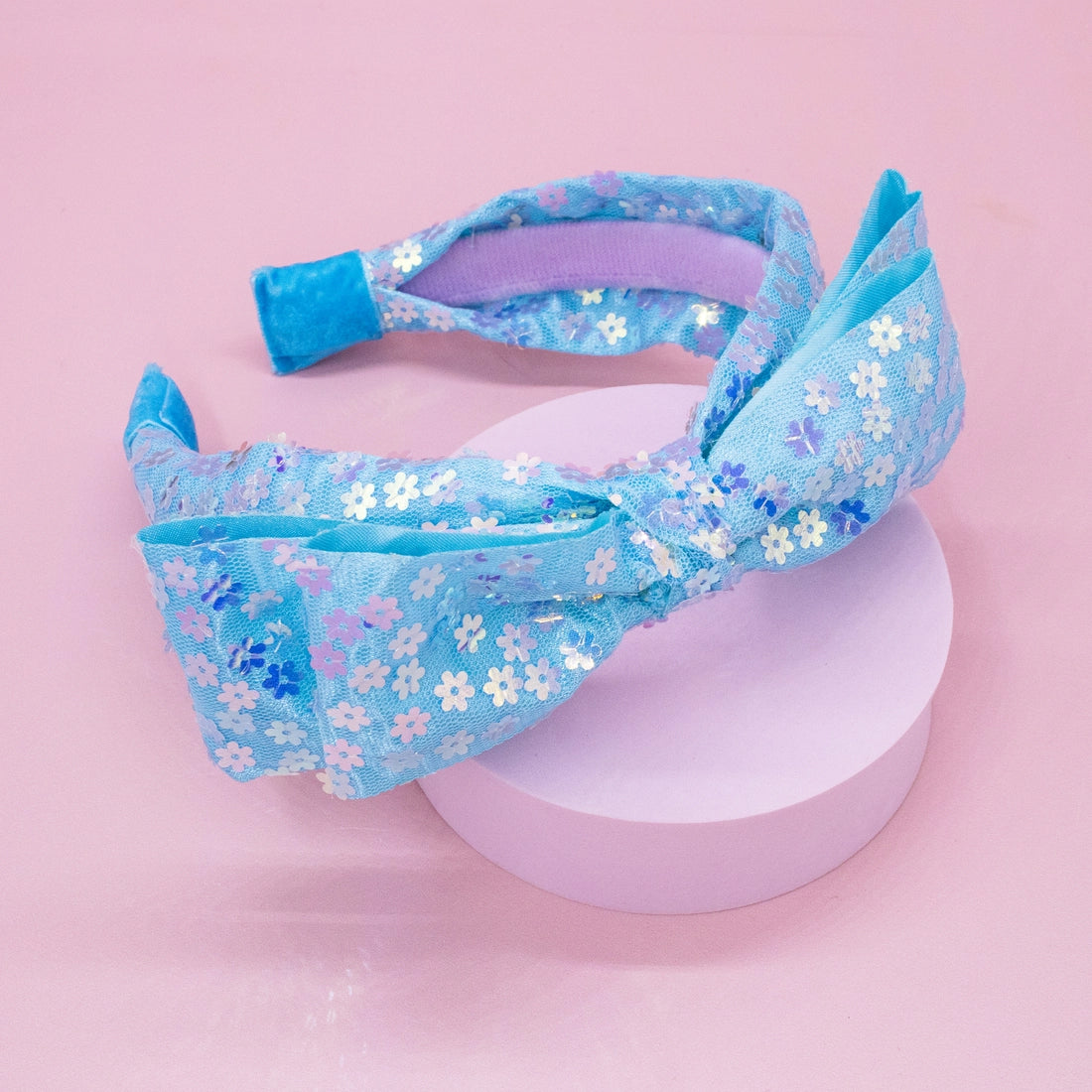 Frog Sac - Big Bow Headband - Double Layer Sequin