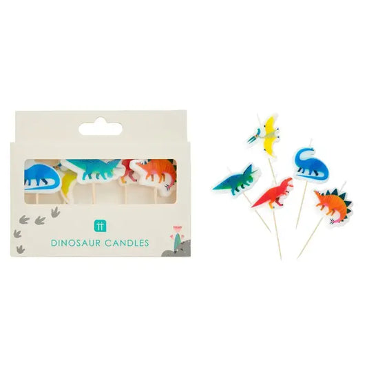 Talking Tables USA - Party Dinosaur Birthday Candles | 5 Pack |