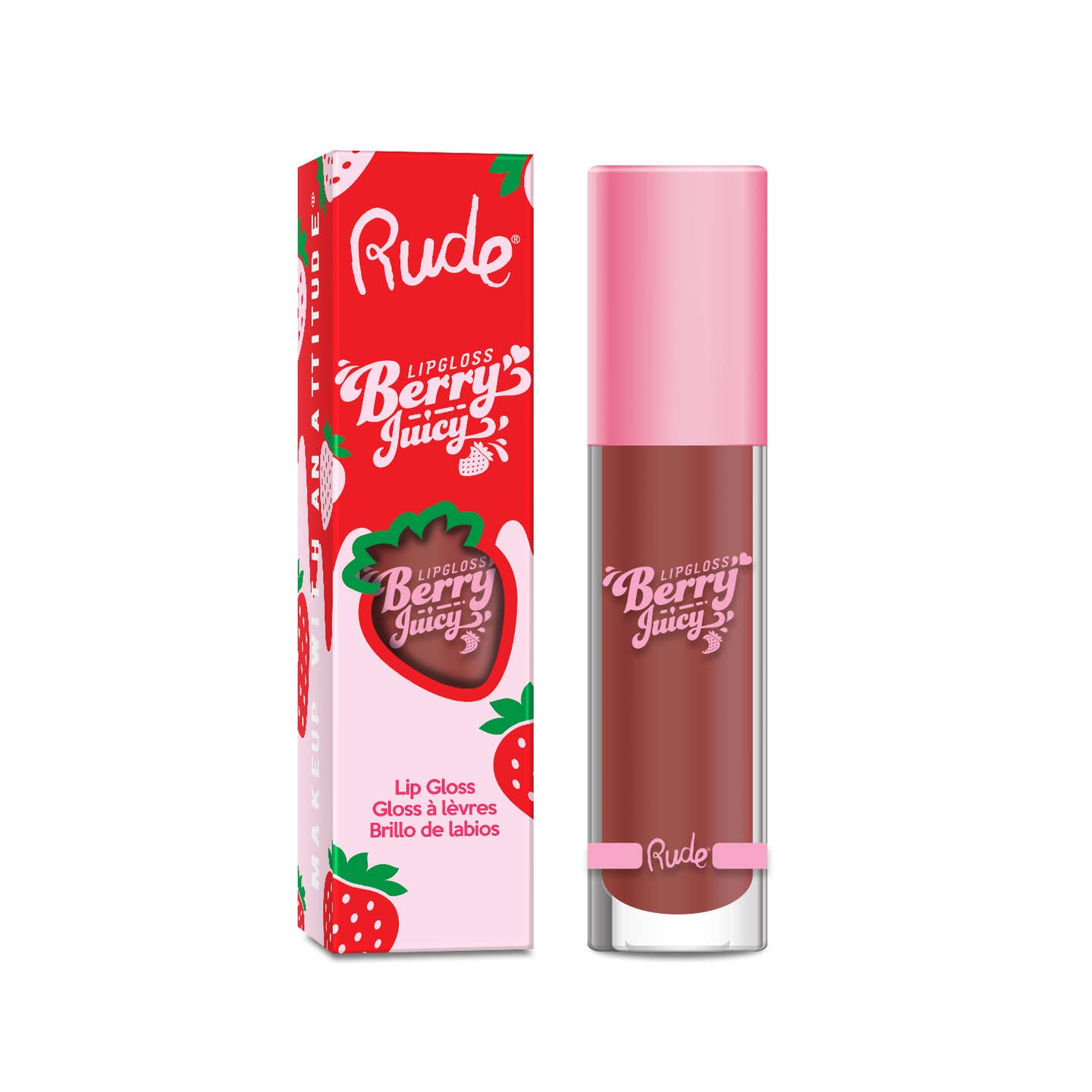 Rude Cosmetics - Berry Juicy Lip Gloss Pink
